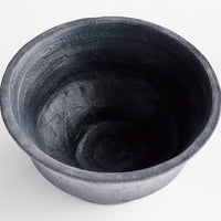 Black pot on a white background