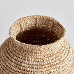 corn husk woven natural vase organic small