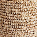 corn husk woven natural vase organic small