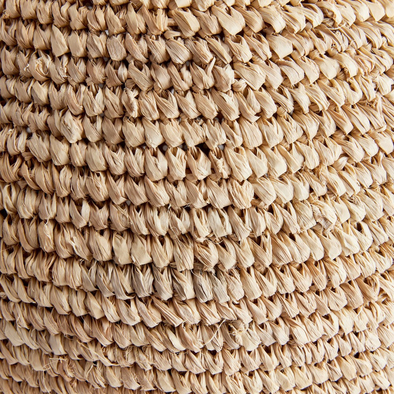 corn husk woven natural vase organic small