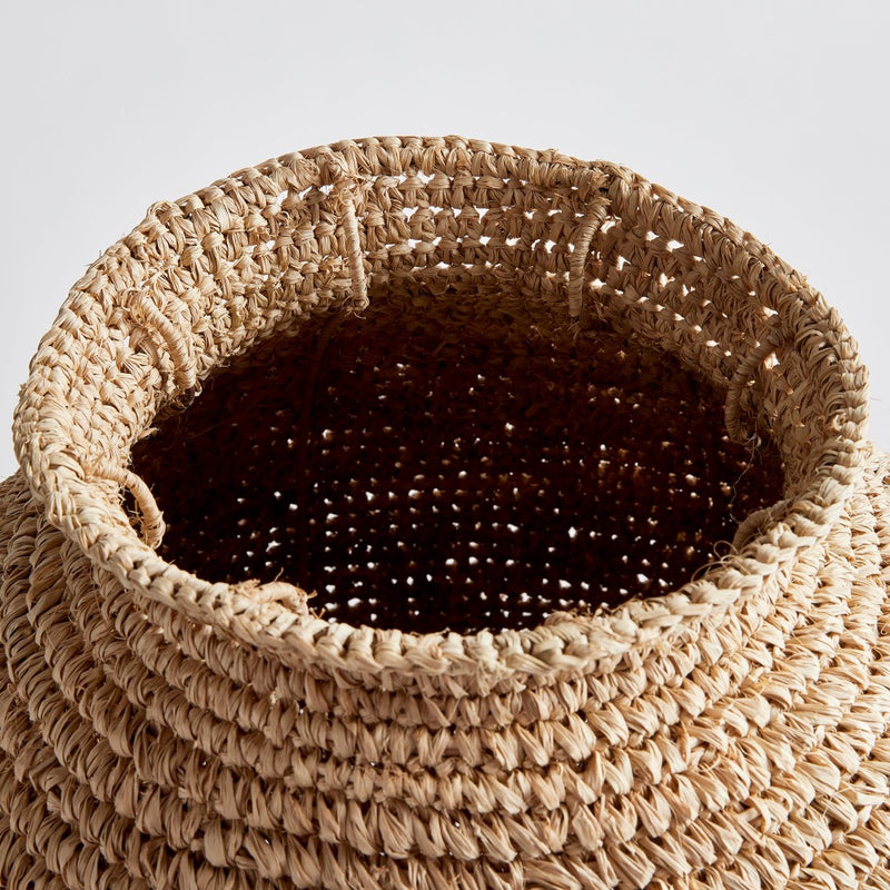 natural corn husk vase woven organic large