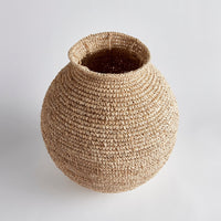 natural corn husk vase woven organic large