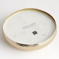 gold 10 wick round candle tray 