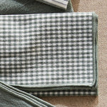 green white gingham dinner napkin set