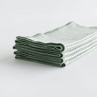 green white gingham dinner napkin set