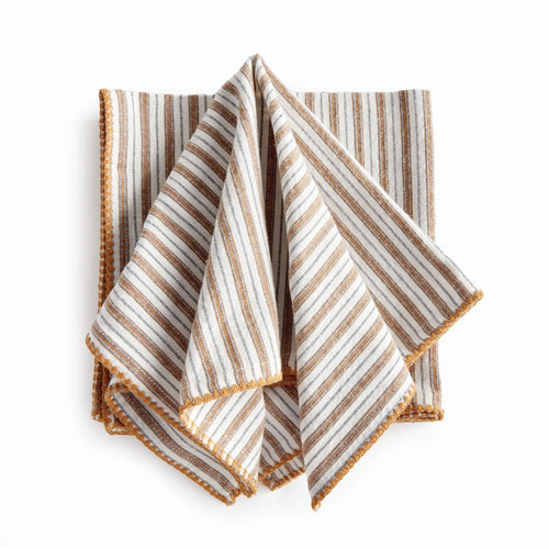 ochre textured dinner napkin set