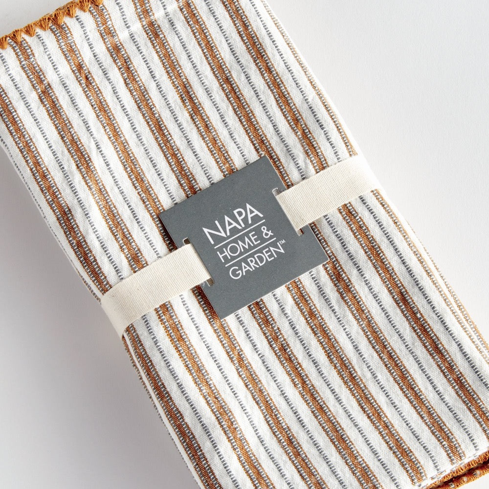 ochre textured dinner napkin set