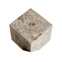gray marble abstract cube sculpture 