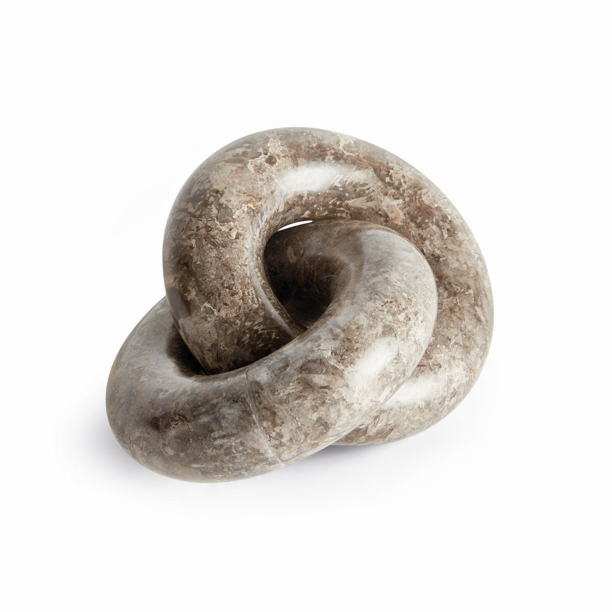 Decorative stone knot on a white background