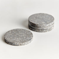 round marble coasters set gray 