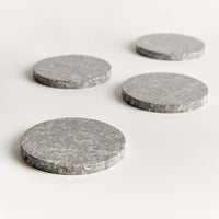 round marble coasters set gray 