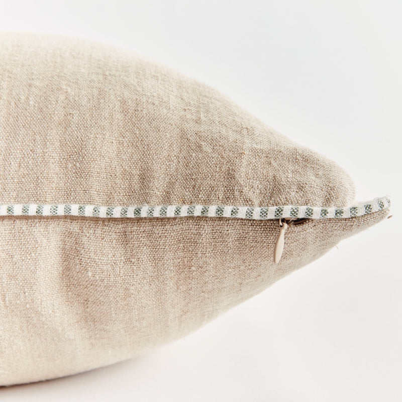 down insert flax green fiber throw pillow