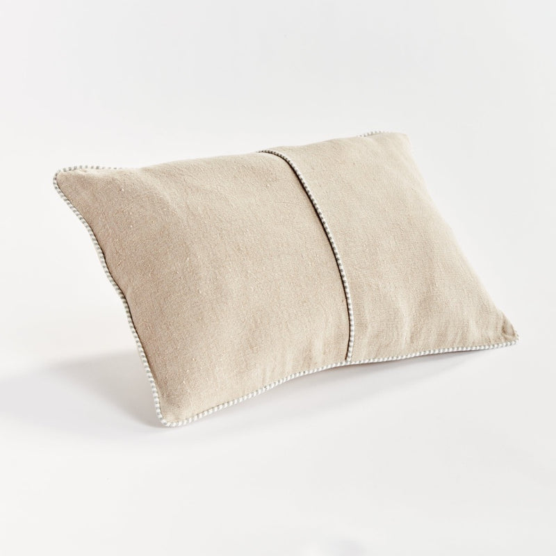 down insert flax green fiber lumbar pillow
