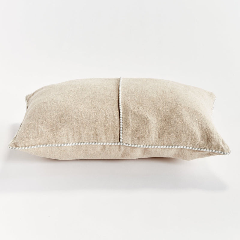 down insert flax green fiber lumbar pillow