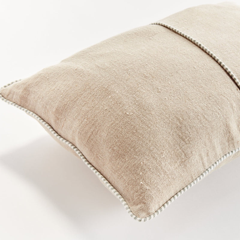 down insert flax green fiber lumbar pillow