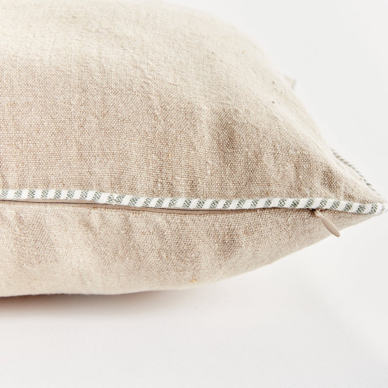 down insert flax green fiber lumbar pillow