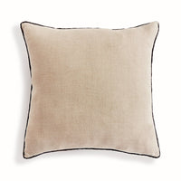 taupe flax fiber square throw pillow