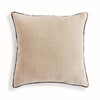 taupe flax fiber square throw pillow