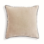 taupe flax fiber square throw pillow
