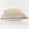 taupe flax fiber square throw pillow