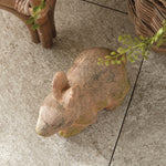 rabbit weathered terracotta finish decor large