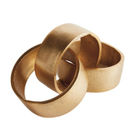 gold round chain sculpture trio