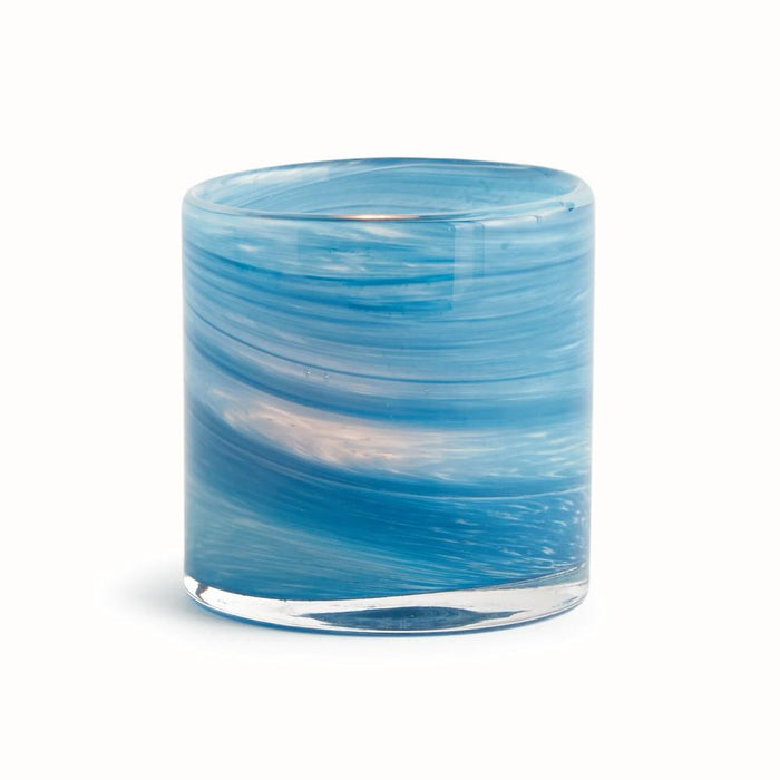 seaside hurricane glass blue 