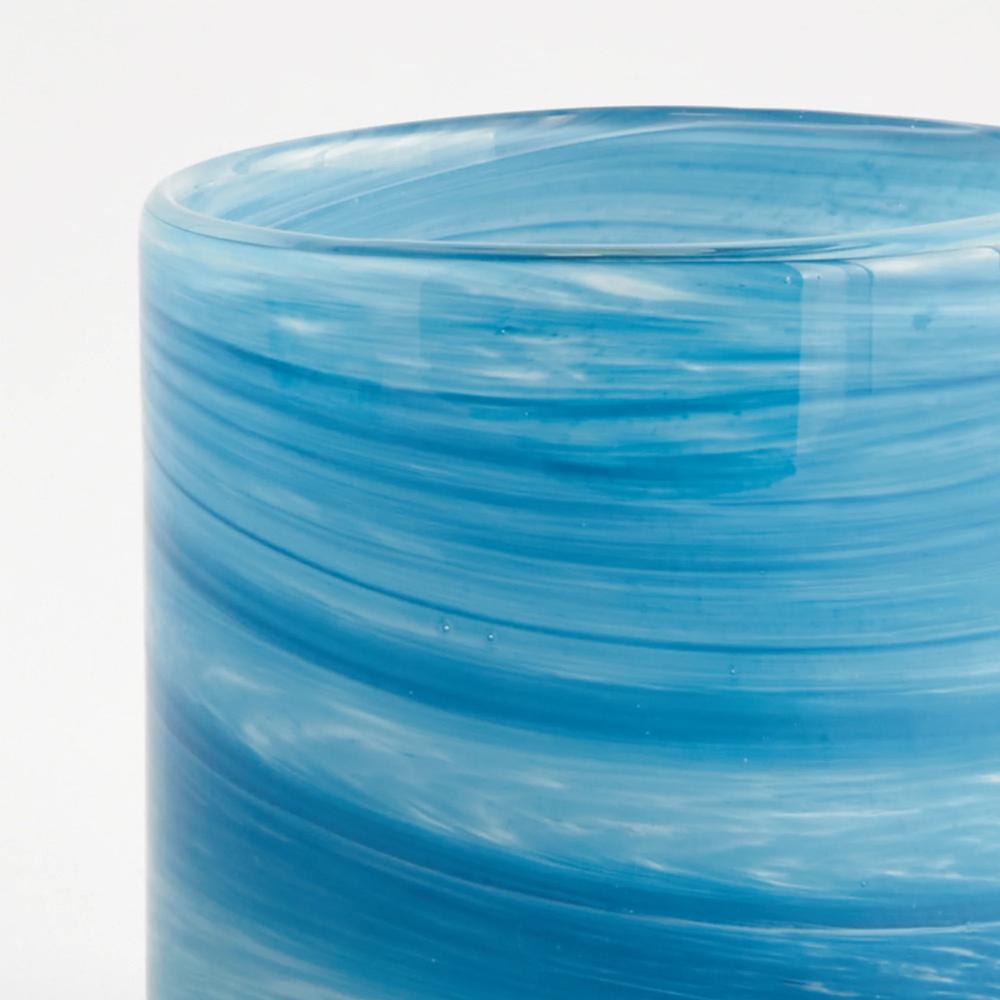 seaside hurricane glass blue 