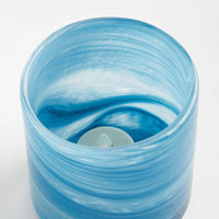 seaside hurricane glass blue 