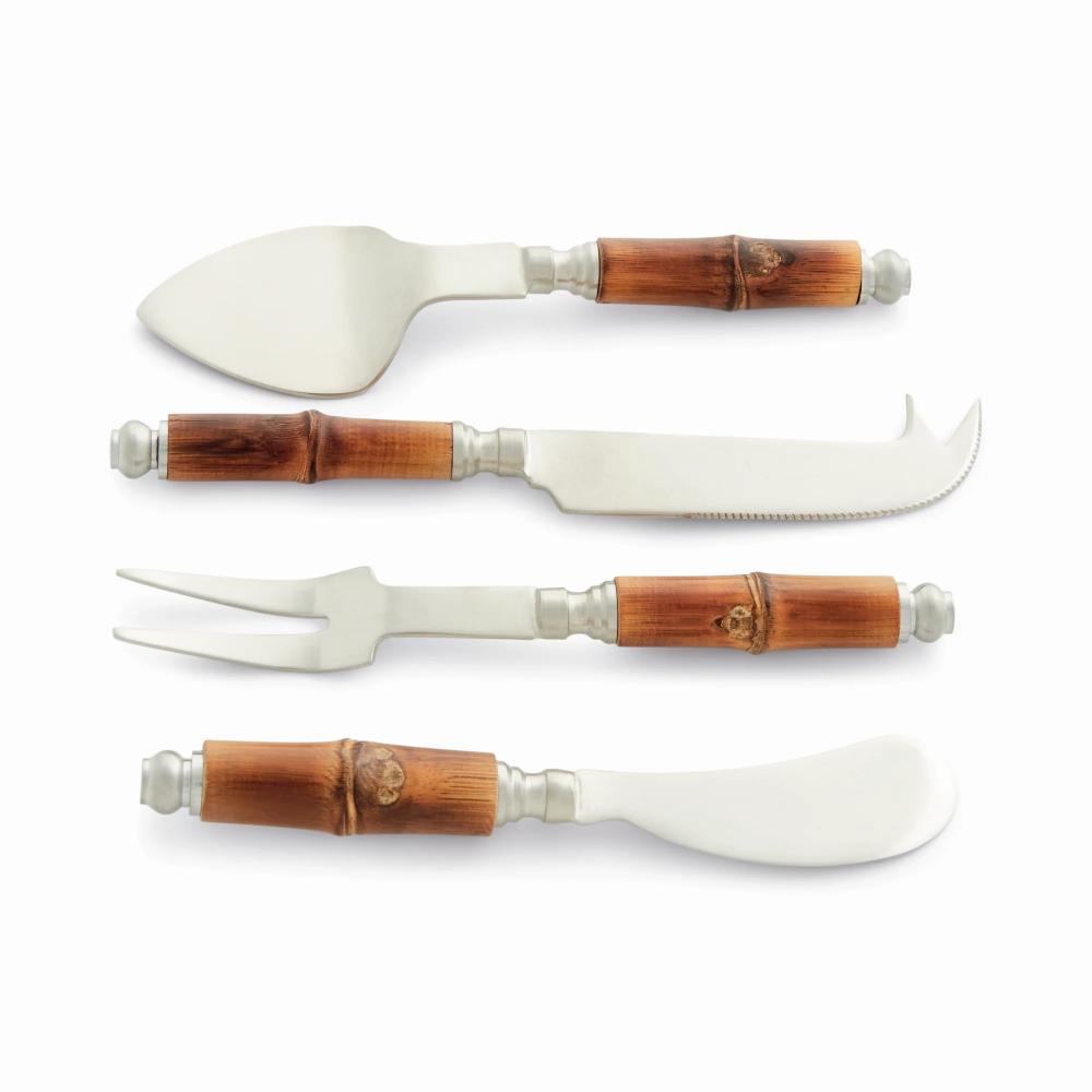 classic cheese knife set bamboo handles 