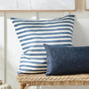 dark blue stripe outdoor pillow 