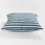 dark blue stripe outdoor pillow 