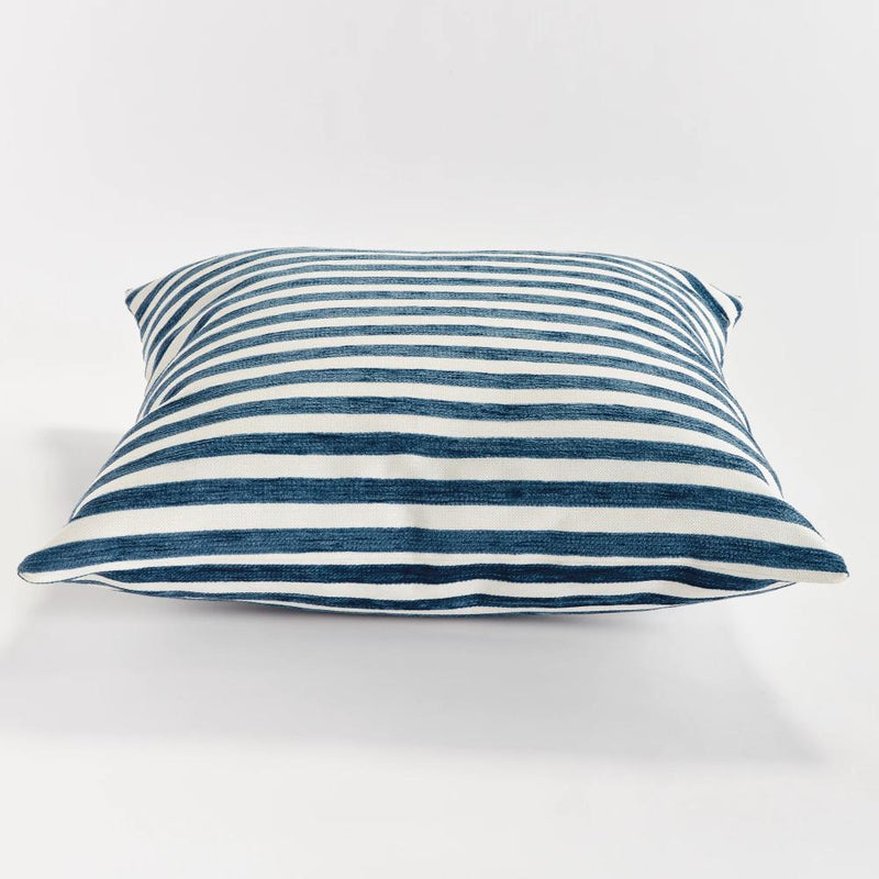dark blue stripe outdoor pillow 