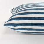 dark blue stripe outdoor pillow 