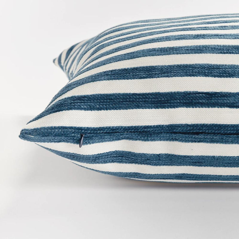 dark blue stripe outdoor pillow 