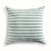 seafoam stripe outdoor square pillow