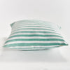 seafoam stripe outdoor square pillow