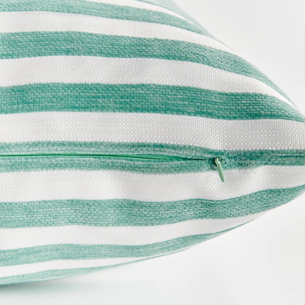 seafoam stripe outdoor square pillow