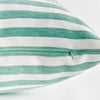 seafoam stripe outdoor square pillow