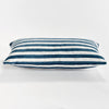 dark blue stripe outdoor lumbar pillow 