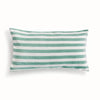seafoam stripe outdoor lumbar pillow