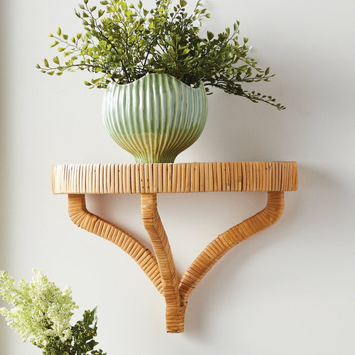 natural rattan woven wall bracket small 