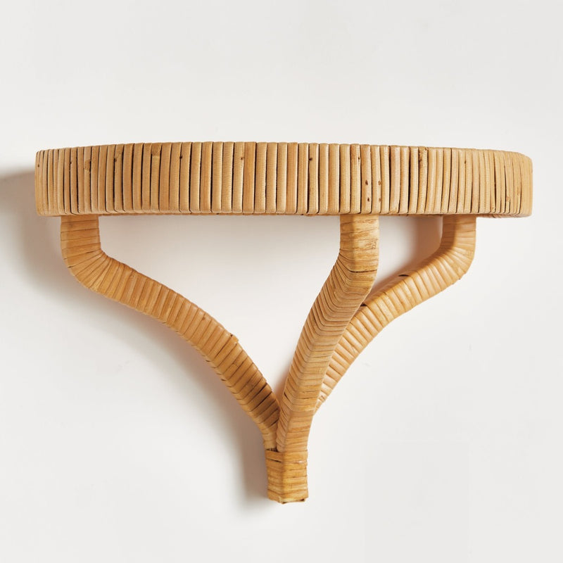 natural rattan woven wall bracket small 