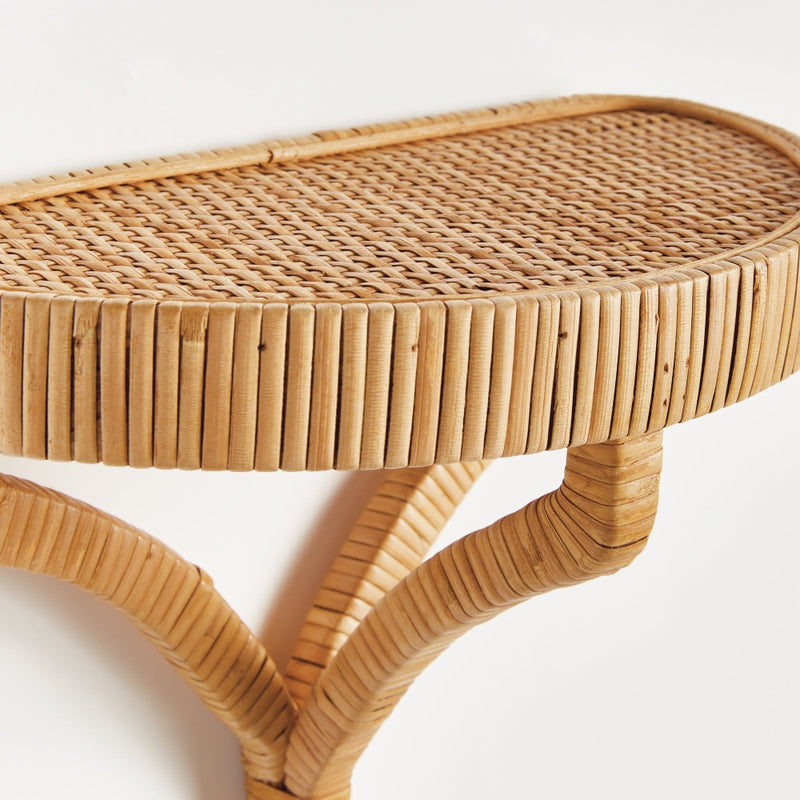 natural rattan woven wall bracket small 