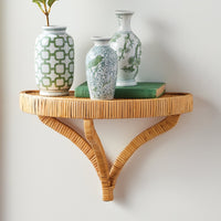 natural rattan woven wall bracket large