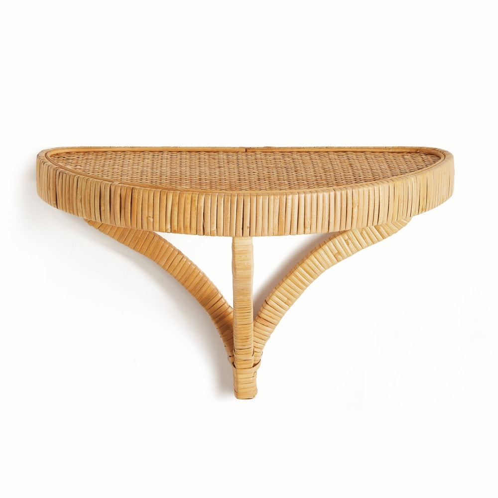 natural rattan woven wall bracket large
