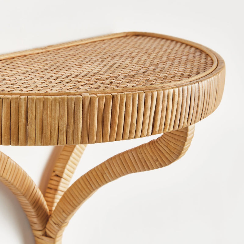 natural rattan woven wall bracket large