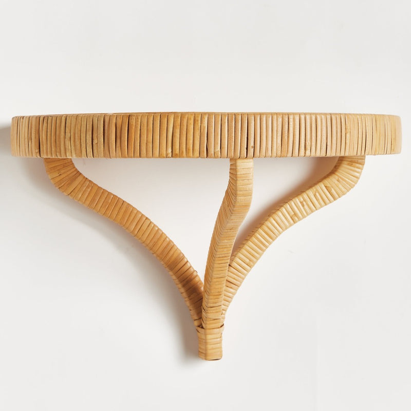 natural rattan woven wall bracket large