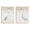 heron framed art giclee print set white blue 