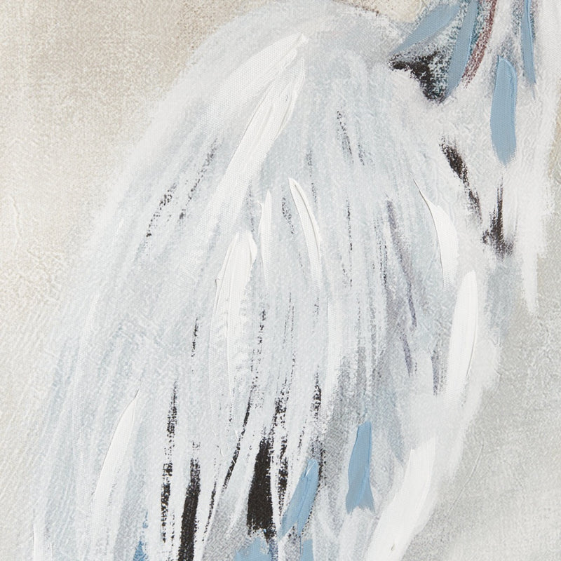 heron framed art giclee print set white blue 